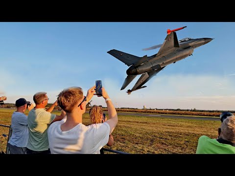 Stunning F-16 Takes Center Stage at Sanicole Sunset Airshow