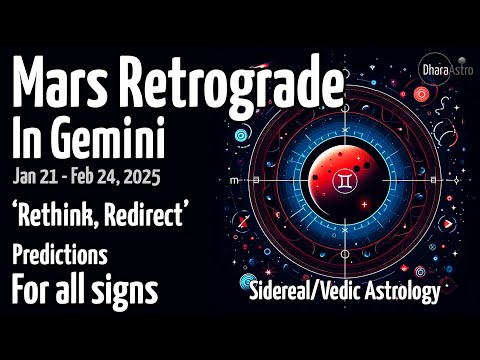 Mars Retrograde in Gemini 2025 | Jan 21- Feb 24 | Vedic Astrology Predictions #marsretrograde