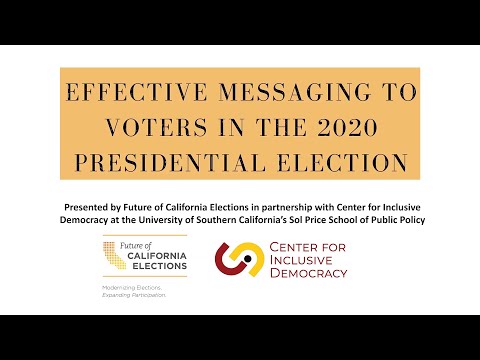 Effective Messaging to Voters in the 2020 Presidential Election