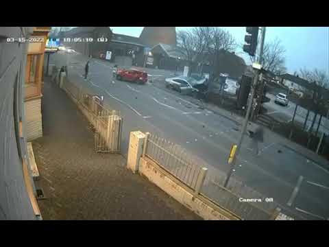 Shocking rear-end crash in Wordsley caught on CCTV