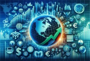 Create a realistic, high-definition image representing the global economy bouncing back after an unexpected disruption. Elements could include a stylized image of a globe, surrounded by symbols of various worldwide industries and economic sectors flourishing. There could be charts displaying an upward trend, currency symbols from various parts of the world, a stock exchange board showing green figures, and logos of different types of industries such as technology, agriculture, manufacturing, and services sector recovering and flourishing. The colors should indicate positive growth and recuperation.